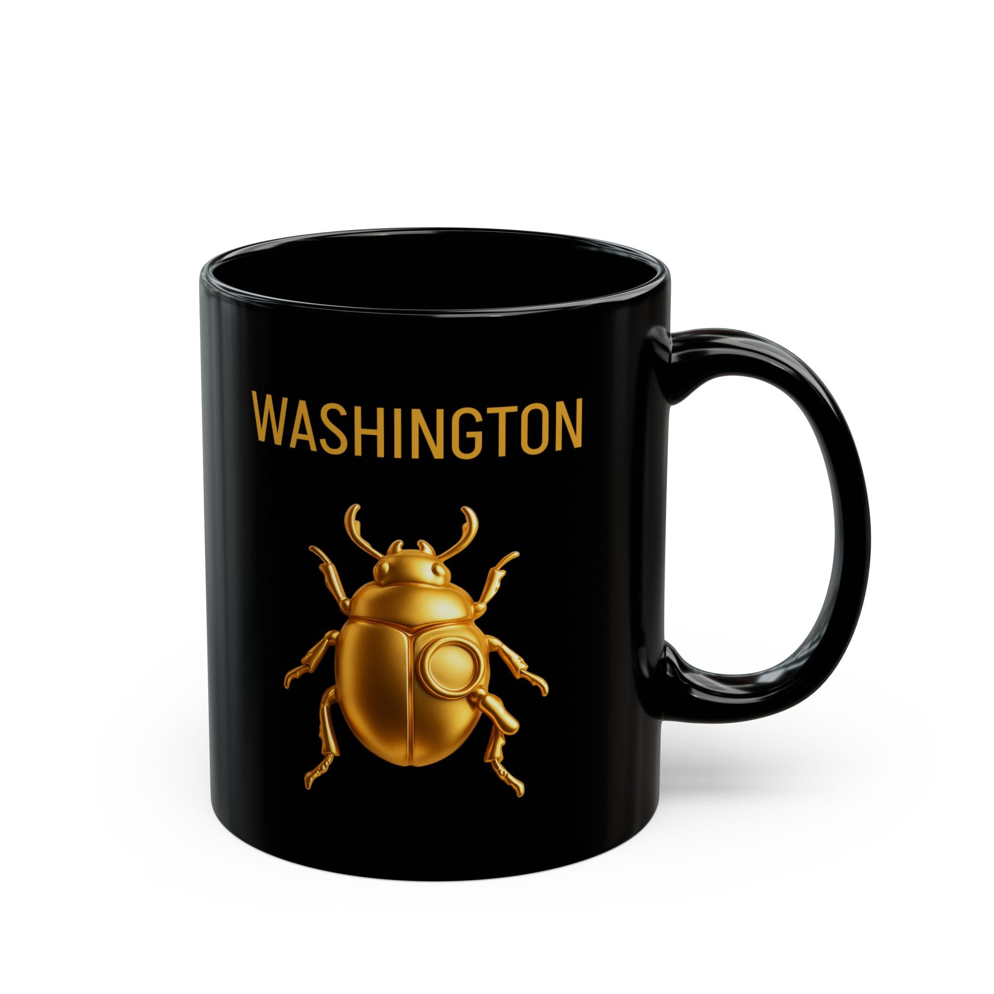 Washington - Golden Beetle Black Mug (11oz, 15oz)