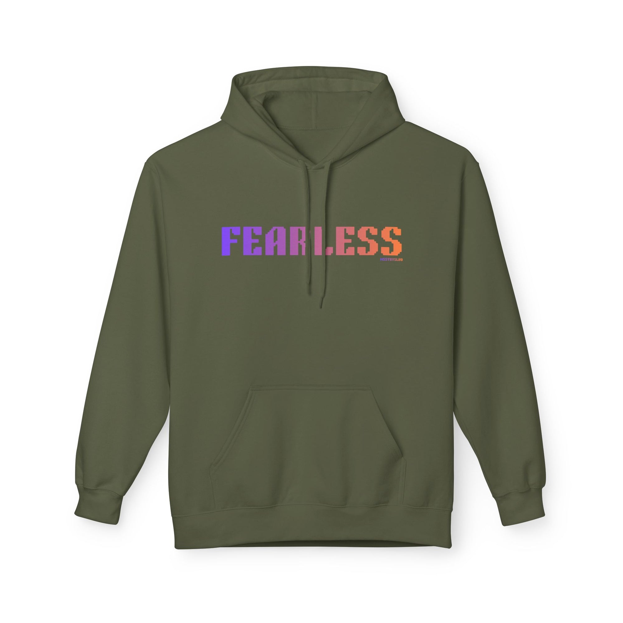 Fearless Bold Big Quote Hoodie | Bold Colorful Print Retro Graphic Pullover