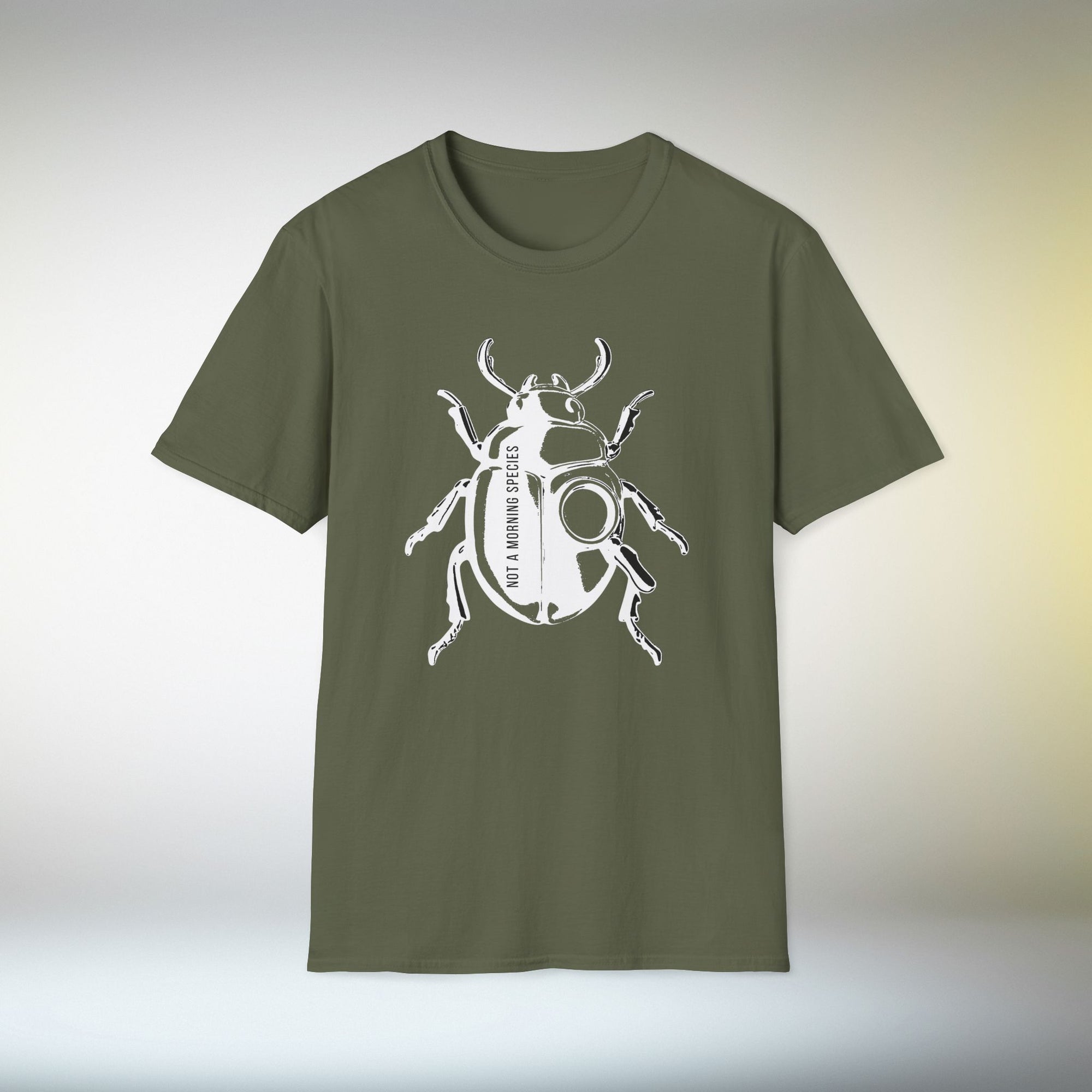Not a Morning Species T Shirt | Funny Beetle Graphic Tee | Sarcastic Insect Shirt | Minimal Streetwear T-Shirt | Unisex Tee