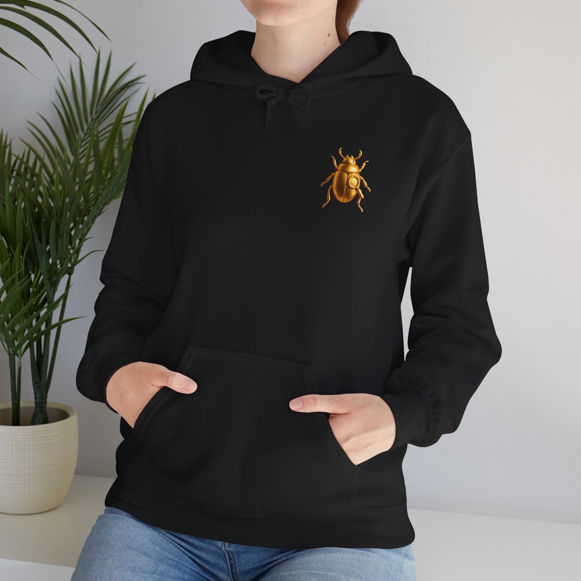 Gold Beetle Statement Hoodie Unisex Heavy Blend Hooded Sweatshirt