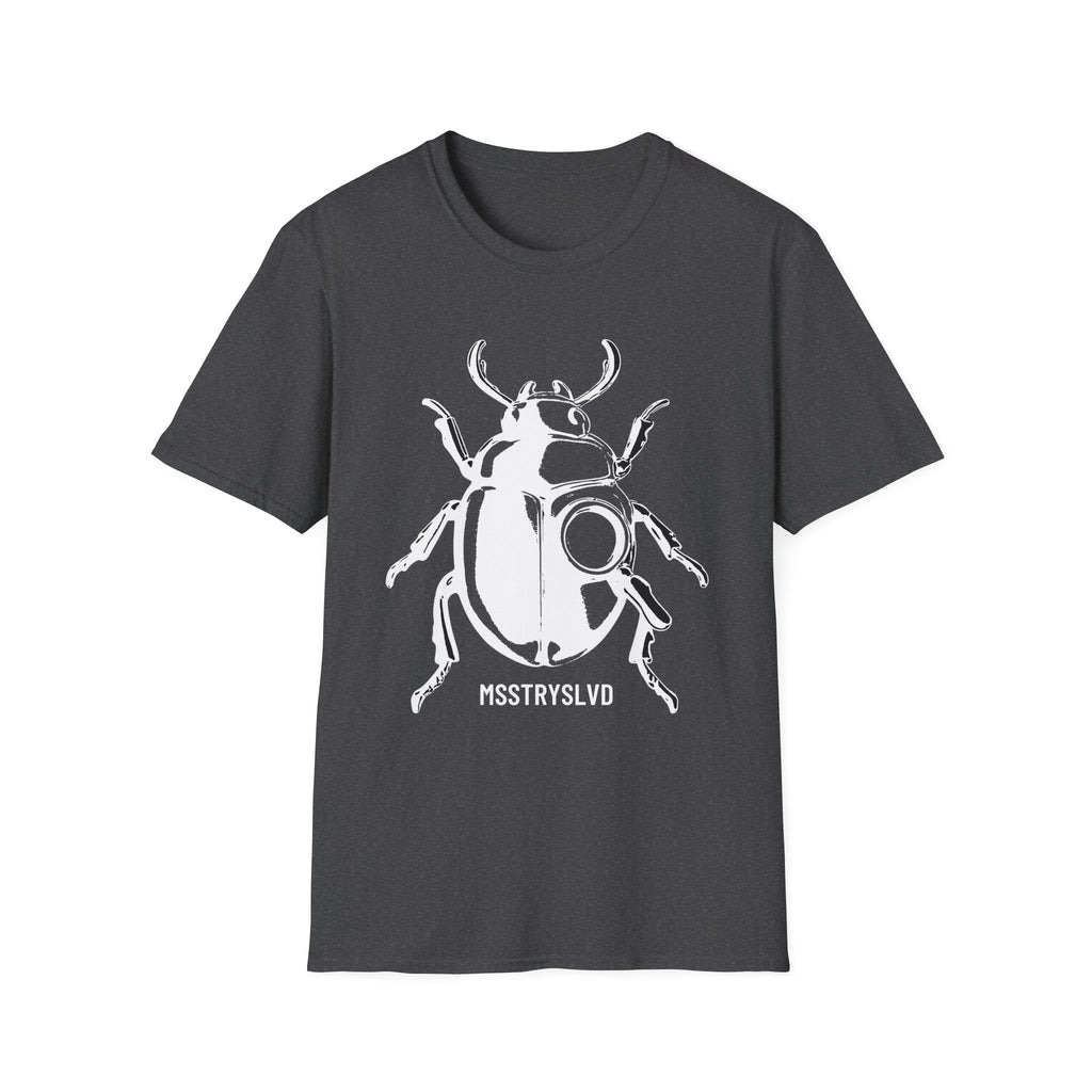 Beetle Graphic T-Shirt – Minimalist Insect Shirt, Nature-Inspired Unisex Tee, Entomology Gift, Aesthetic Bug Design White Graphic