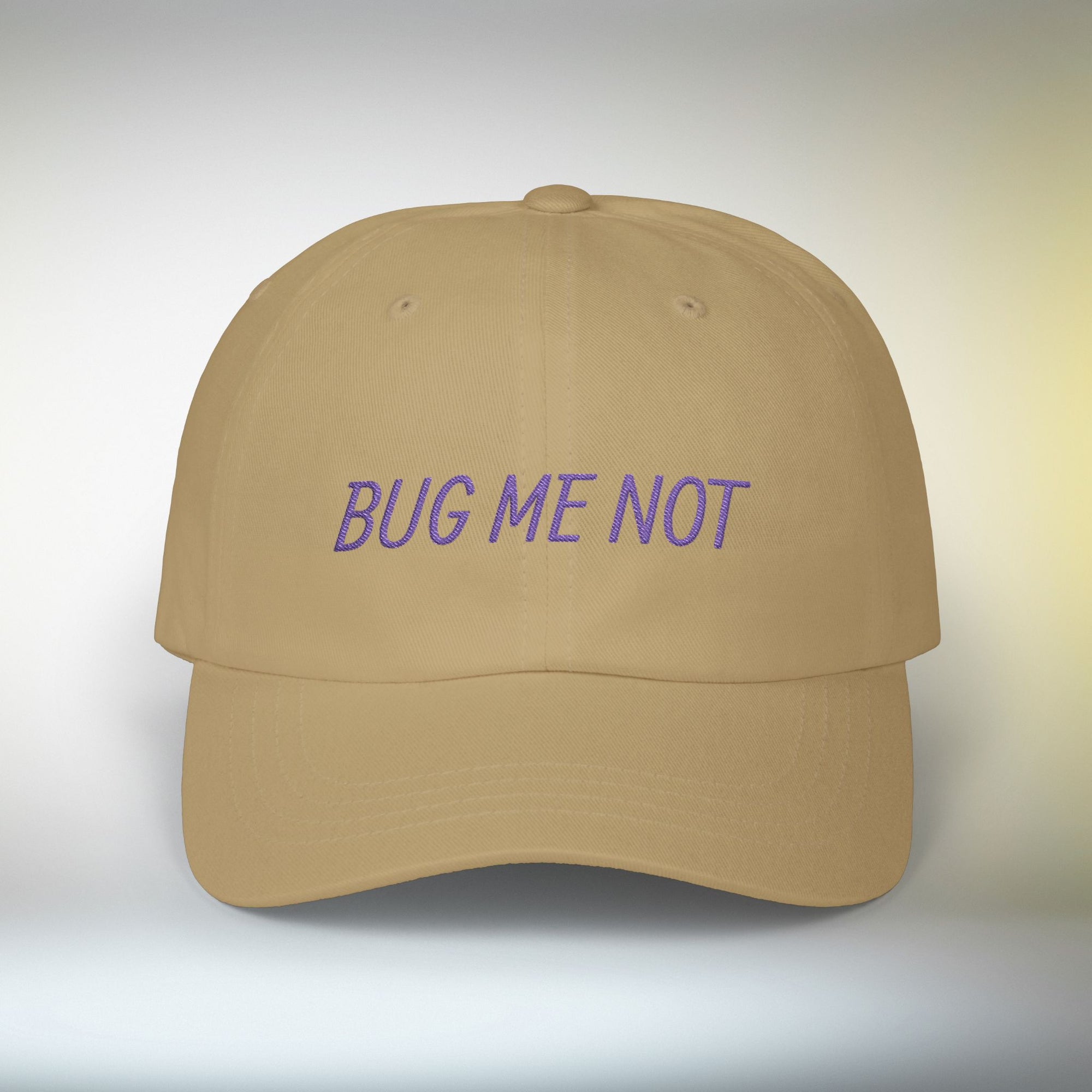 BUG ME NOT Embroidered Cap | Funny Beetle Hat | Minimal Streetwear Dad Cap | Unisex Insect Embroidery Hat