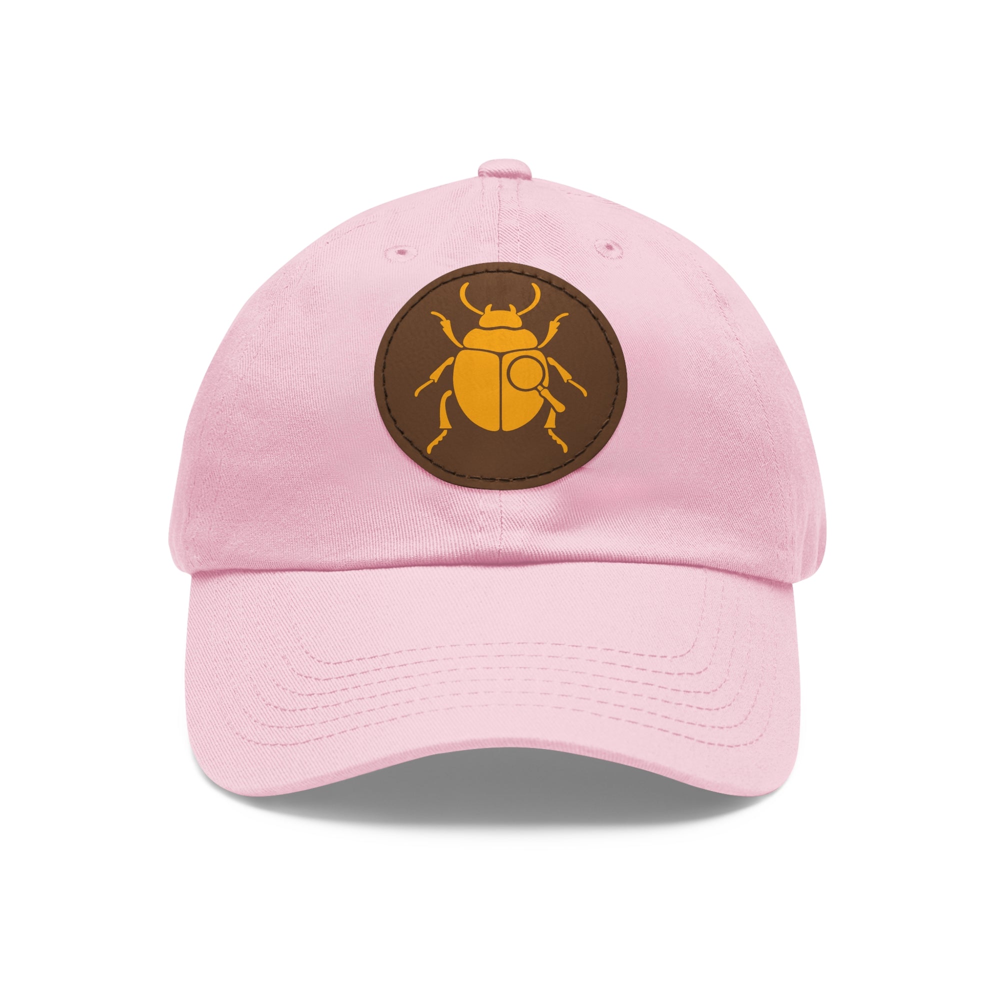 Golden Beetle - Dad Hat with Leather Patch (Round)