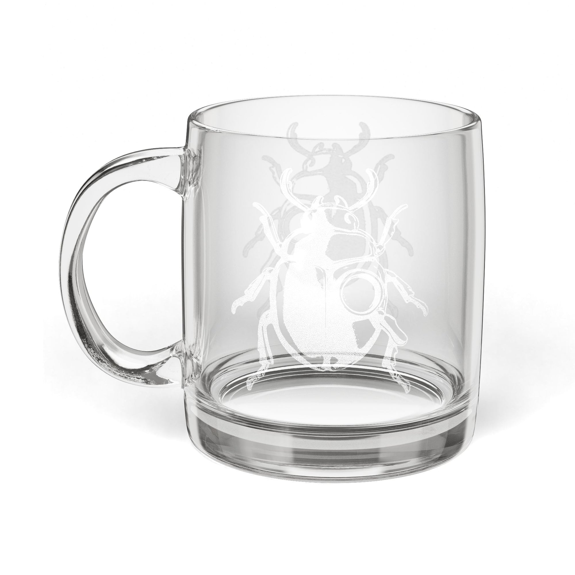 "HIDDEN GEM" Glass Coffee Mug, 12.25oz (Engraving)
