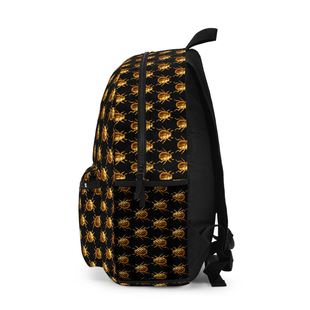 The Scarab Squad Backpack – Gold Insect Edition For Men & Women