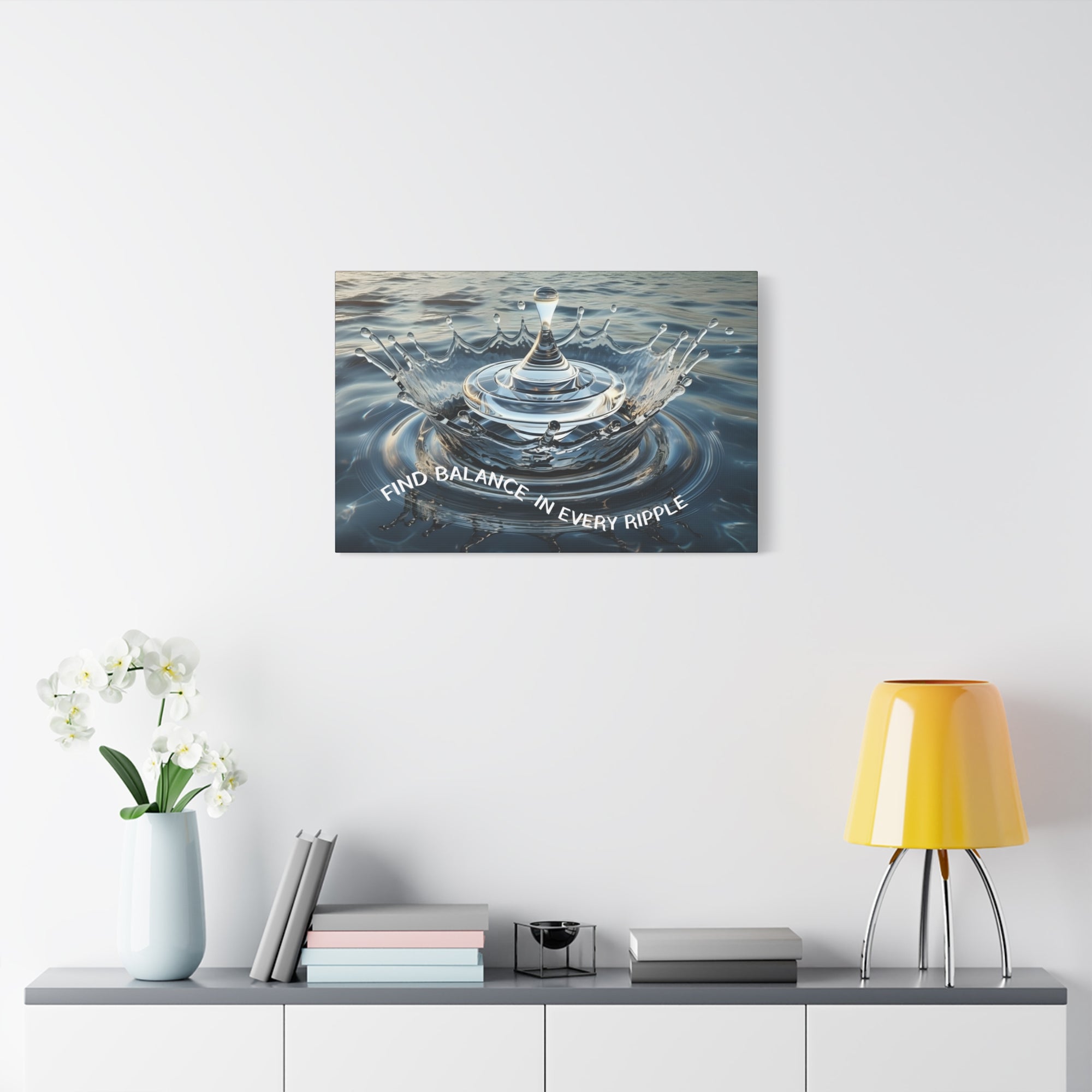 Find Balance in Every Ripple – Liquid Spinning Top Matte Canvas | Calm & Clarity Inspirational Wall Art