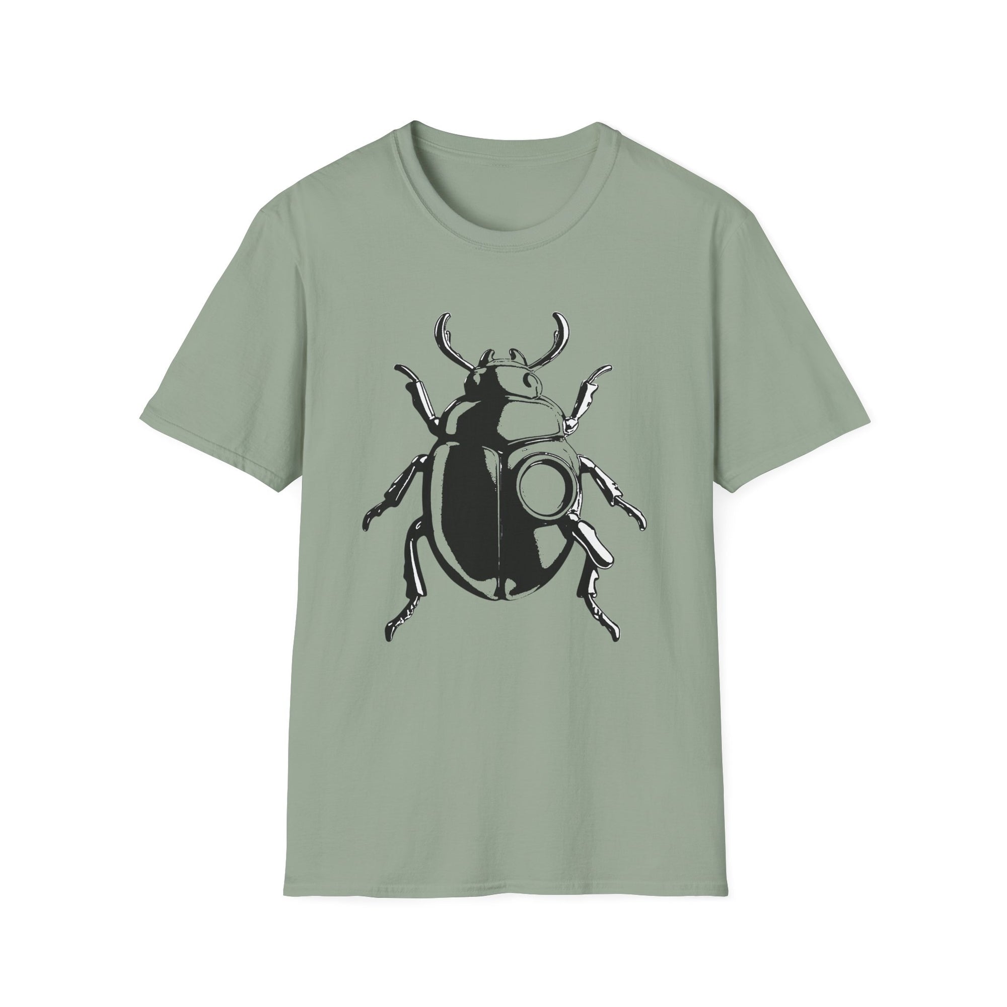 Beetle Graphic T-Shirt – Minimalist Insect Shirt, Nature-Inspired Unisex Tee, Entomology Gift, Aesthetic Bug Design, Unisex Softstyle T-Shirt