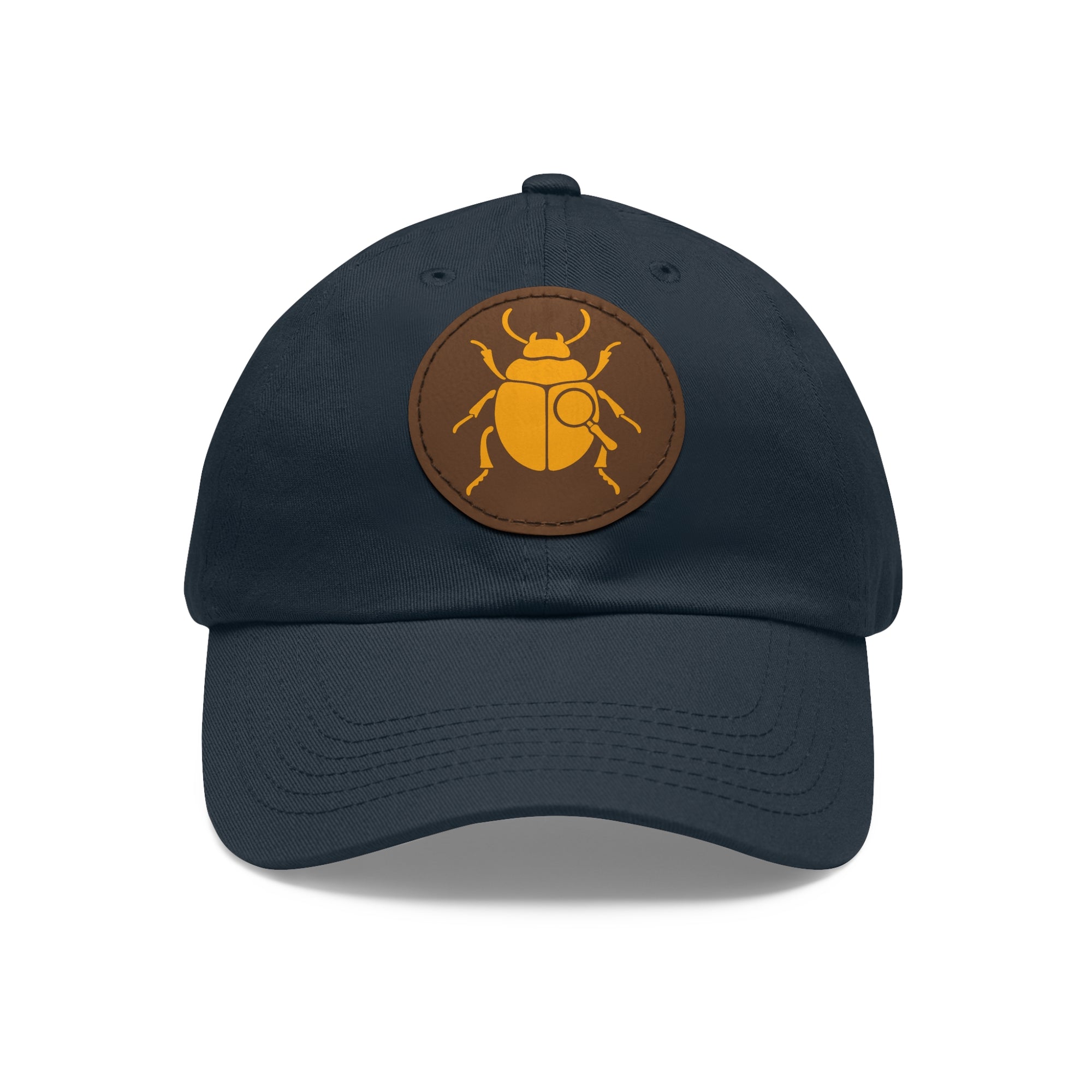 Golden Beetle - Dad Hat with Leather Patch (Round)