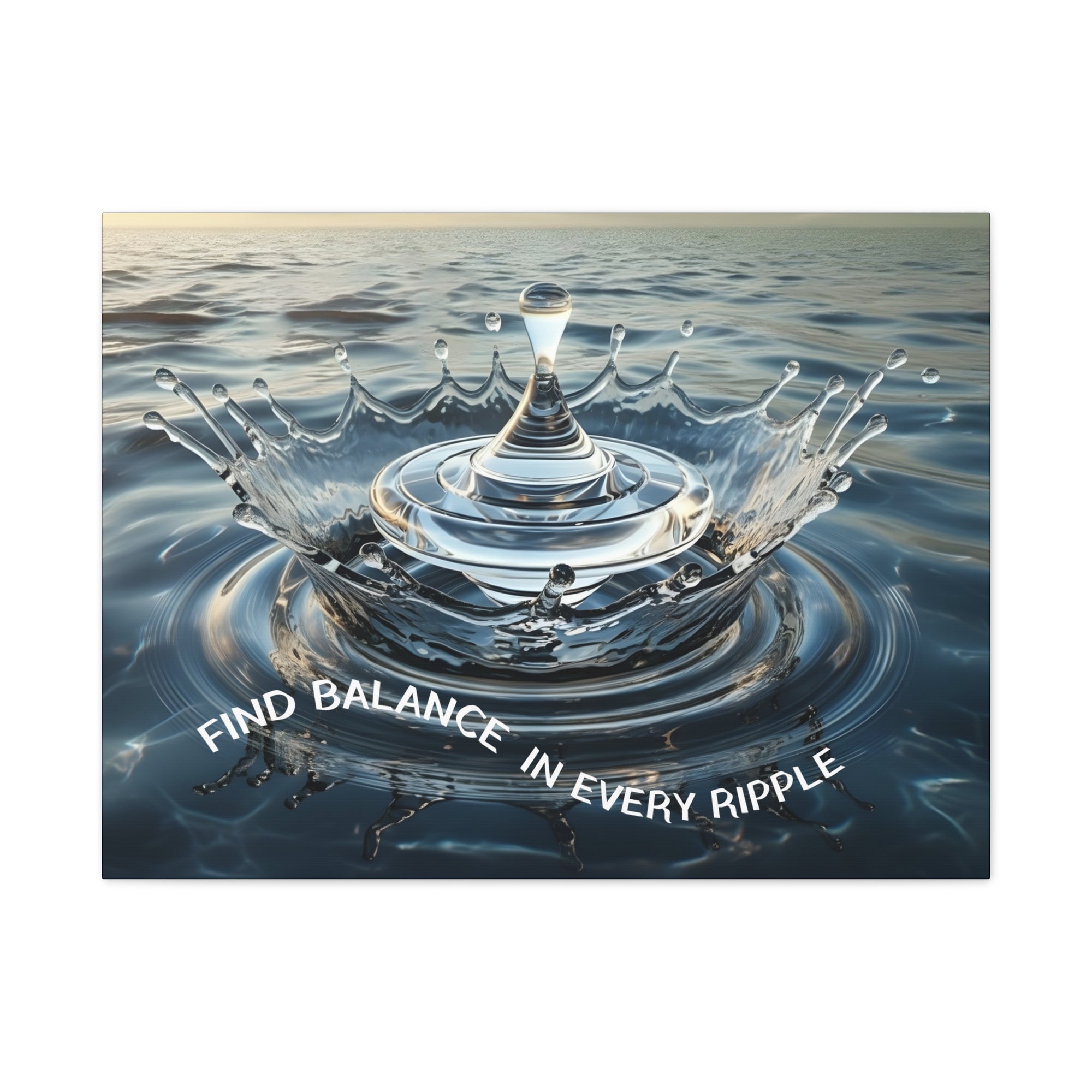 Find Balance in Every Ripple – Liquid Spinning Top Matte Canvas | Calm & Clarity Inspirational Wall Art