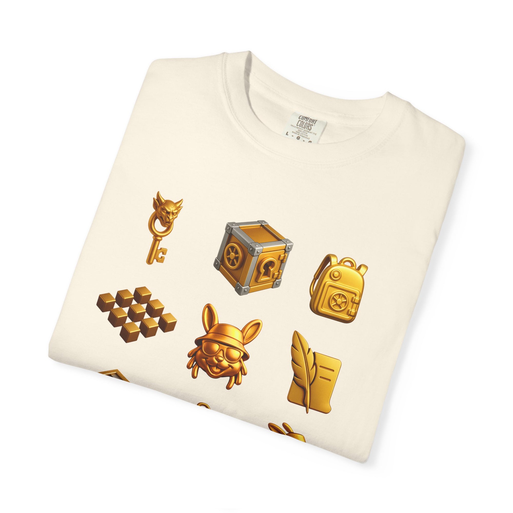 Lexicon Beetle Vault Rush Game T-Shirt – MSSTRYSLVD® Gold Coin Graphic Tee | Streetwear for Dream-Chasers & Gamers