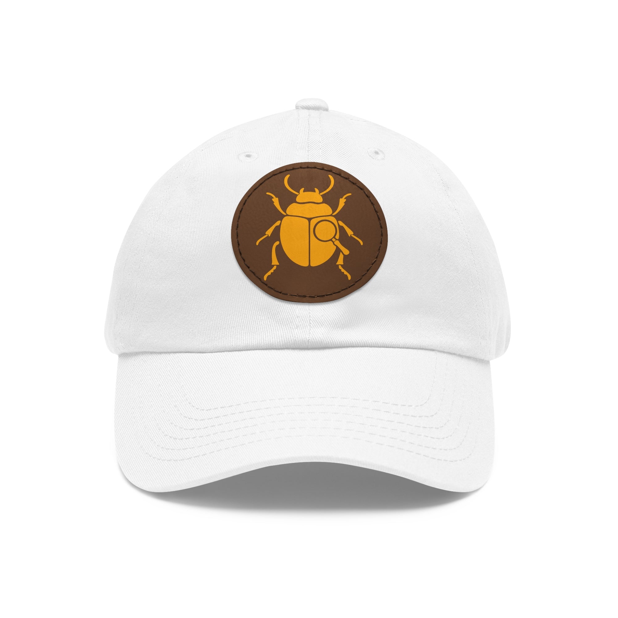 Golden Beetle - Dad Hat with Leather Patch (Round)