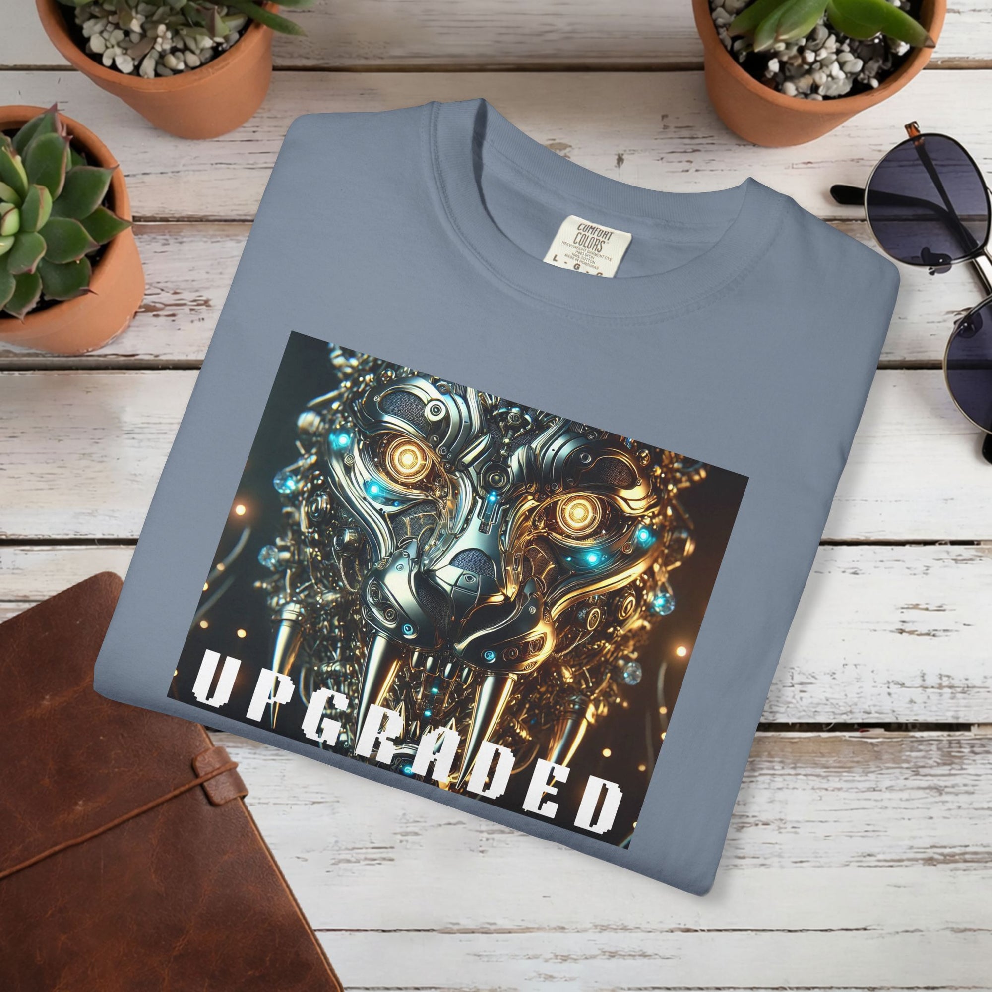 UPGRADED Cyber Panther T-Shirt | Futuristic Mechanical Animal Graphic Tee, Sci-Fi Streetwear Unisex