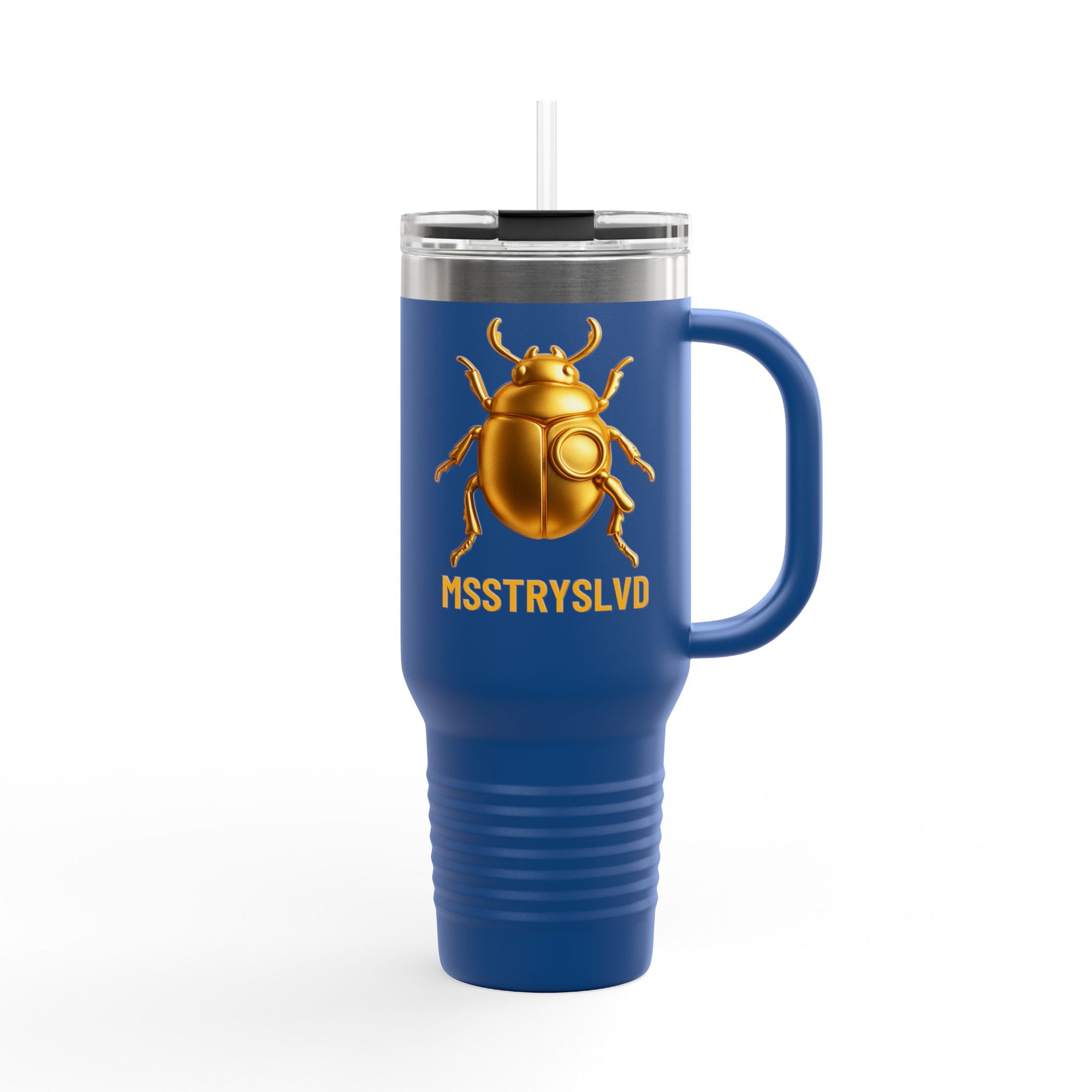 MSSTRYSLVD Gold Scarab – Insulated Travel Mug, 40oz