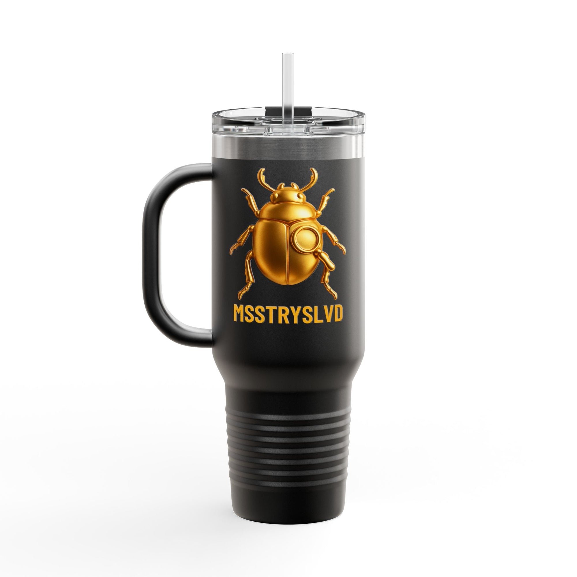 MSSTRYSLVD Gold Scarab – Insulated Travel Mug, 40oz