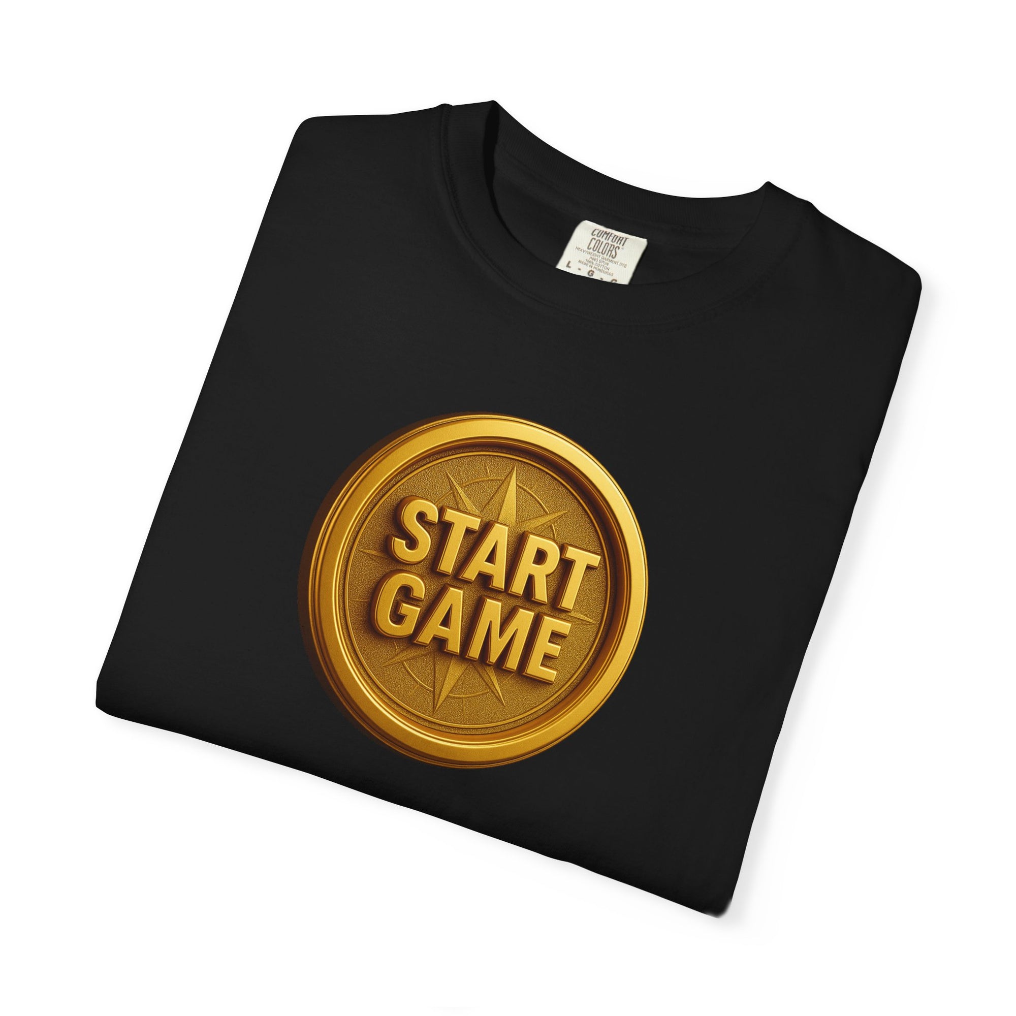 Start Game T-Shirt – MSSTRYSLVD® Gold Coin Graphic Tee | Streetwear for Dream-Chasers & Gamers