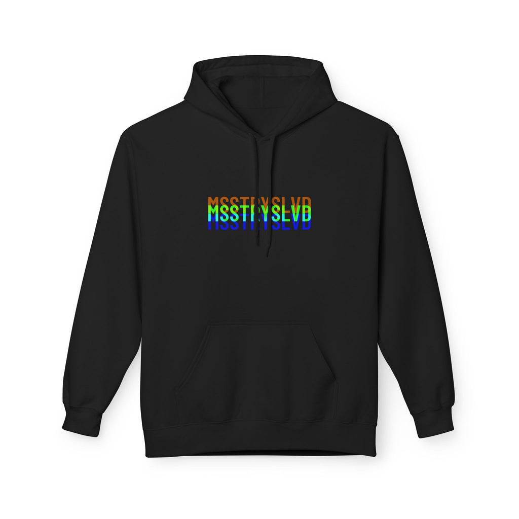 Neon Glitch Type Hoodie – Bold Text Typography Lovers Gift Graphic Hoodie