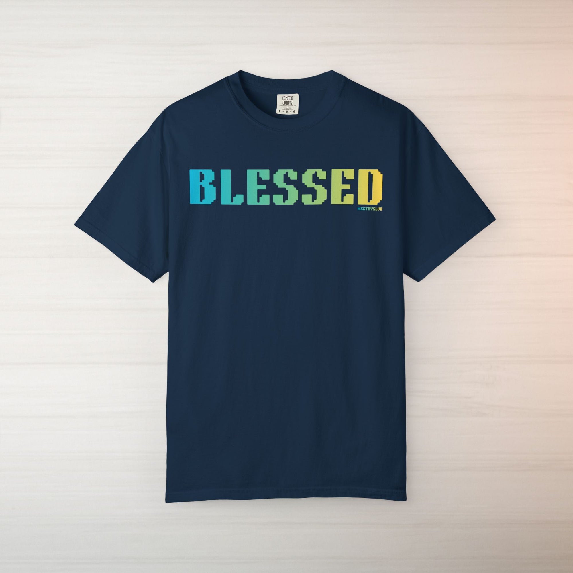 BLESSED Graphic T Shirt Aesthetic Streetwear Tee, Unisex Minimal Typography Shirt, Grateful Pastel Fashion Top