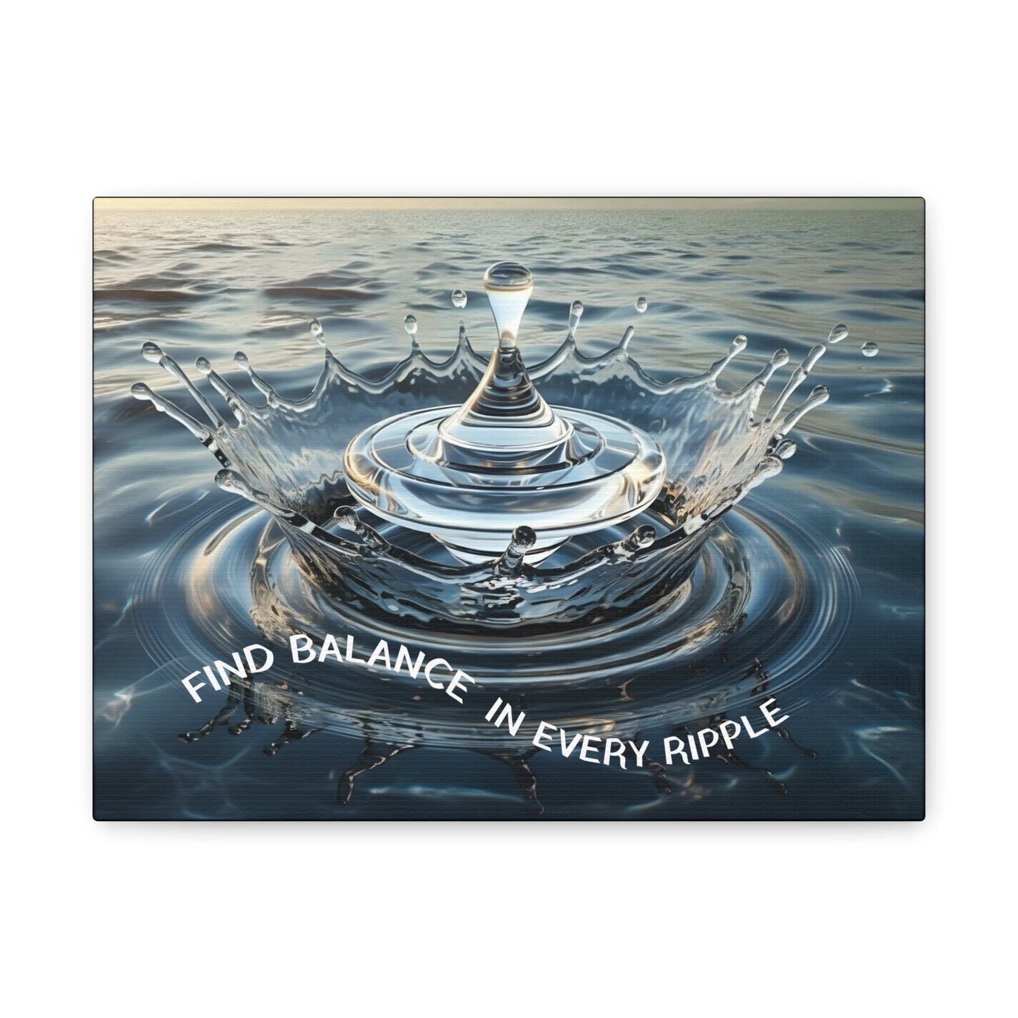 Find Balance in Every Ripple – Liquid Spinning Top Matte Canvas | Calm & Clarity Inspirational Wall Art