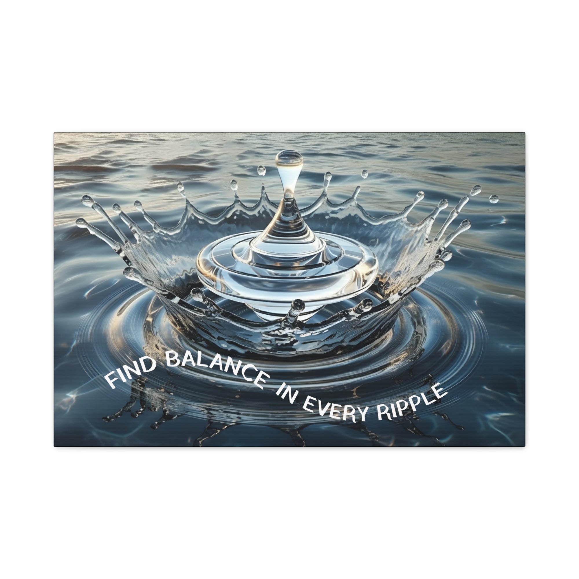 Find Balance in Every Ripple – Liquid Spinning Top Matte Canvas | Calm & Clarity Inspirational Wall Art