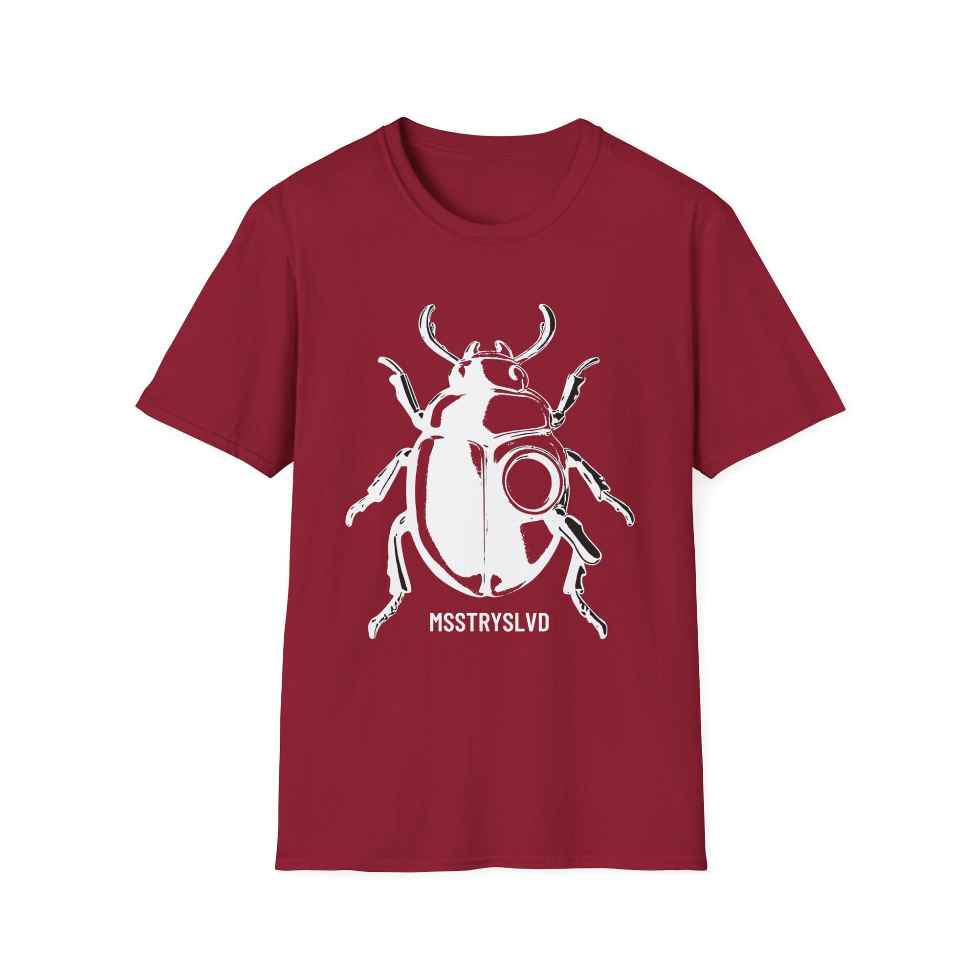 Beetle Graphic T-Shirt – Minimalist Insect Shirt, Nature-Inspired Unisex Tee, Entomology Gift, Aesthetic Bug Design White Graphic