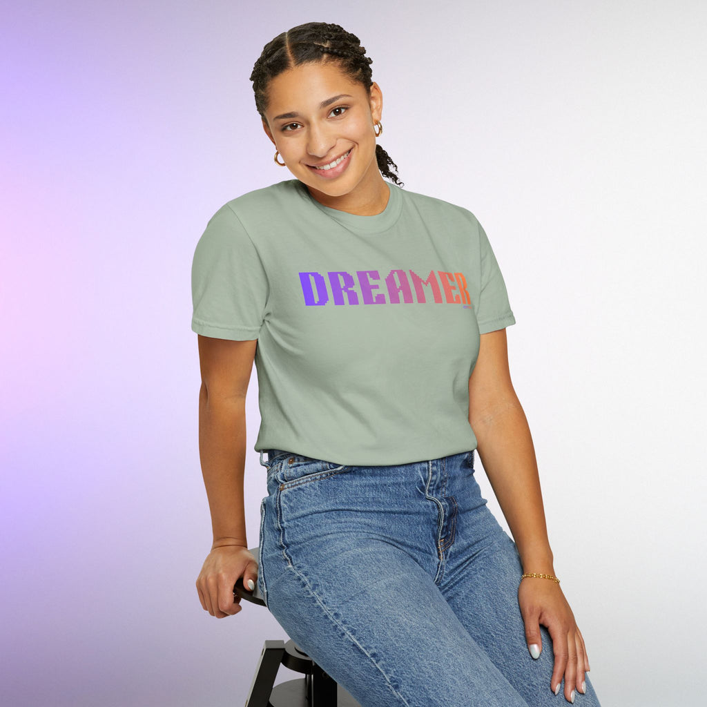 DREAMER Graphic T Shirt Aesthetic Streetwear Tee, Unisex Minimal Typography Shirt, Pastel Fashion Top