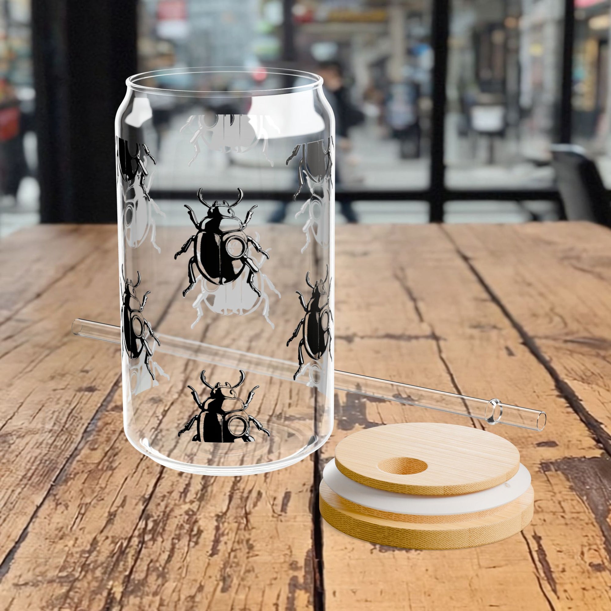 "SIP WITH BUGS" Sipper Glass, 16oz