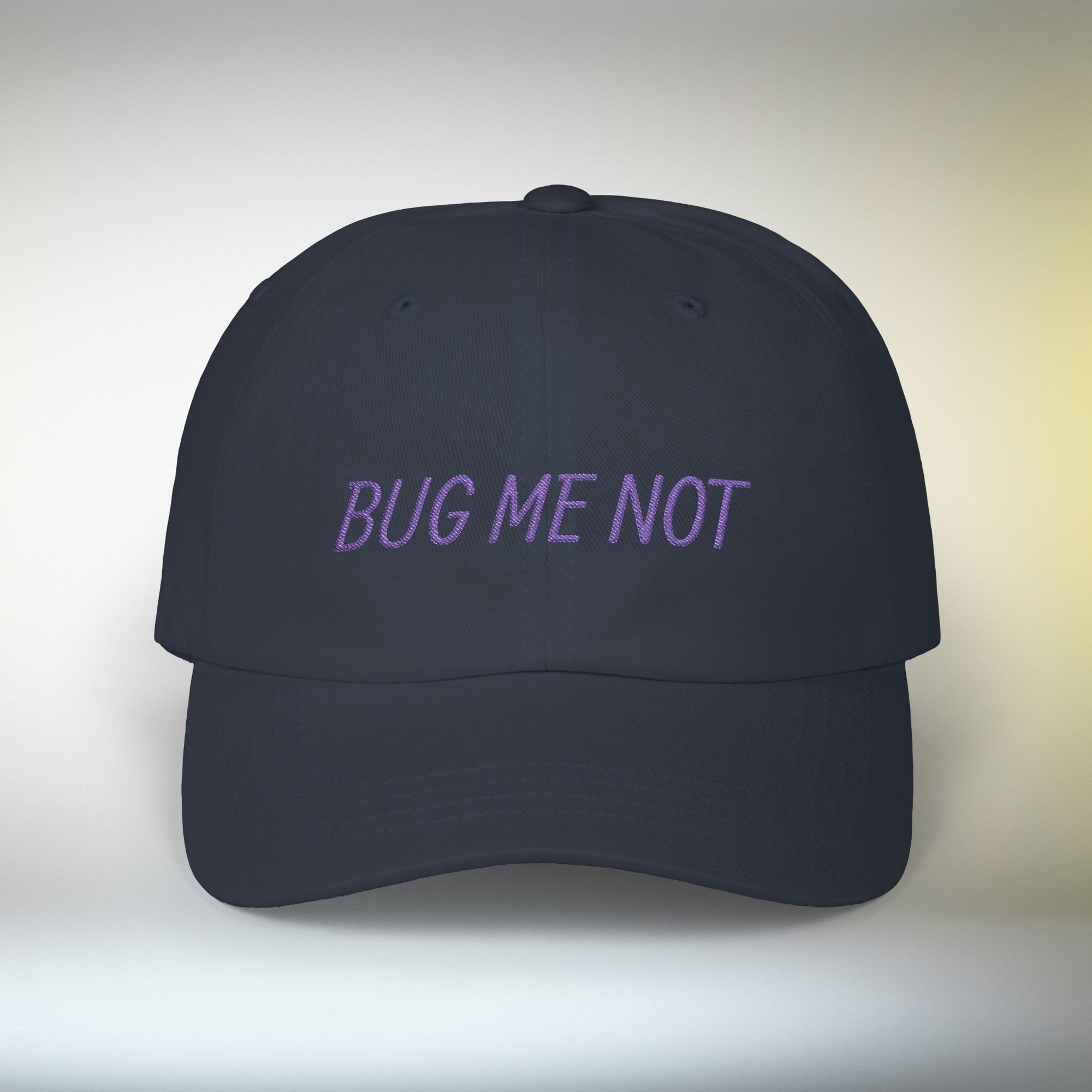 BUG ME NOT Embroidered Cap | Funny Beetle Hat | Minimal Streetwear Dad Cap | Unisex Insect Embroidery Hat