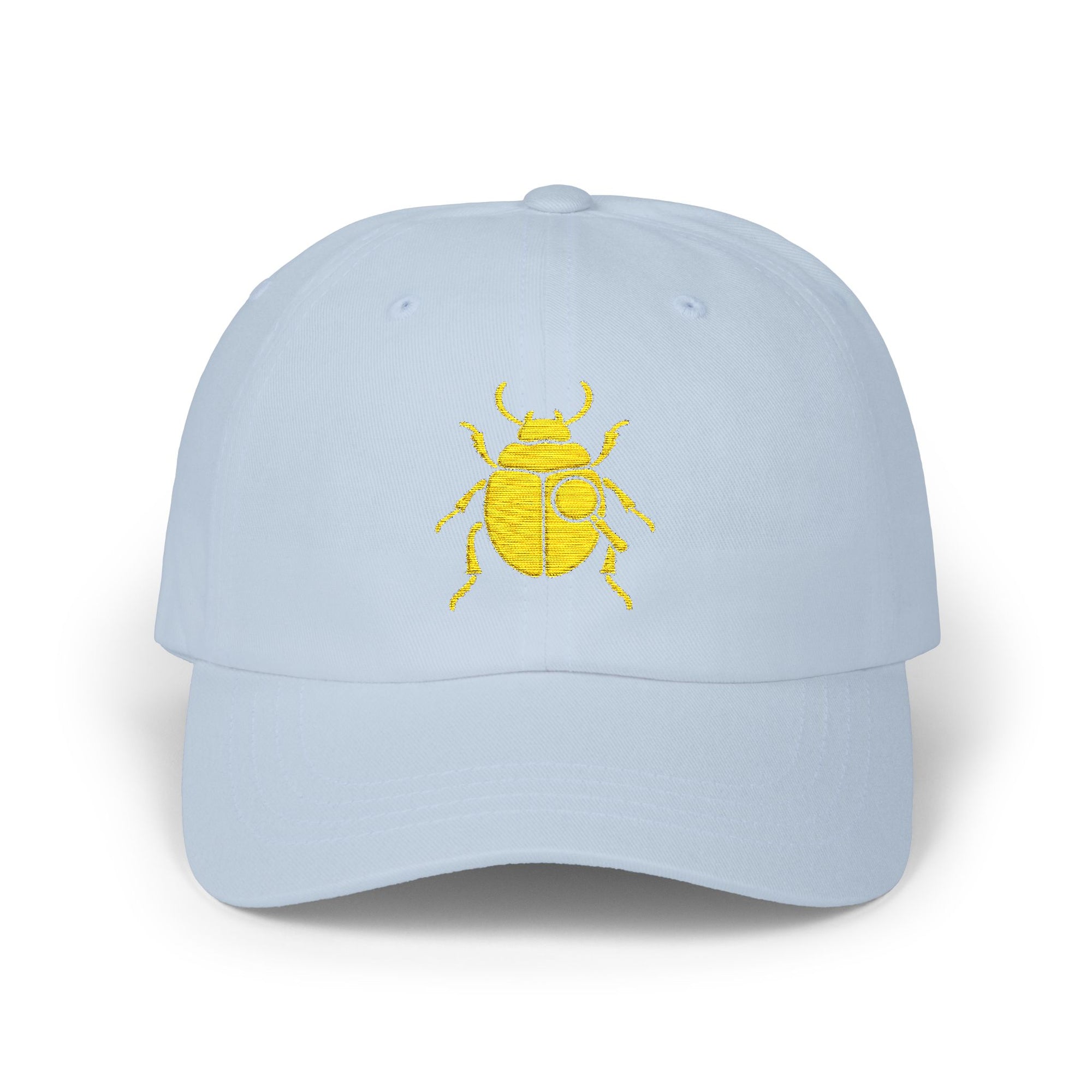 Classic Unisex Dad Cap with Gold Beetle Embroidery – Retro Bug Design, Cool Streetwear Golden Insect Aesthetic Cap