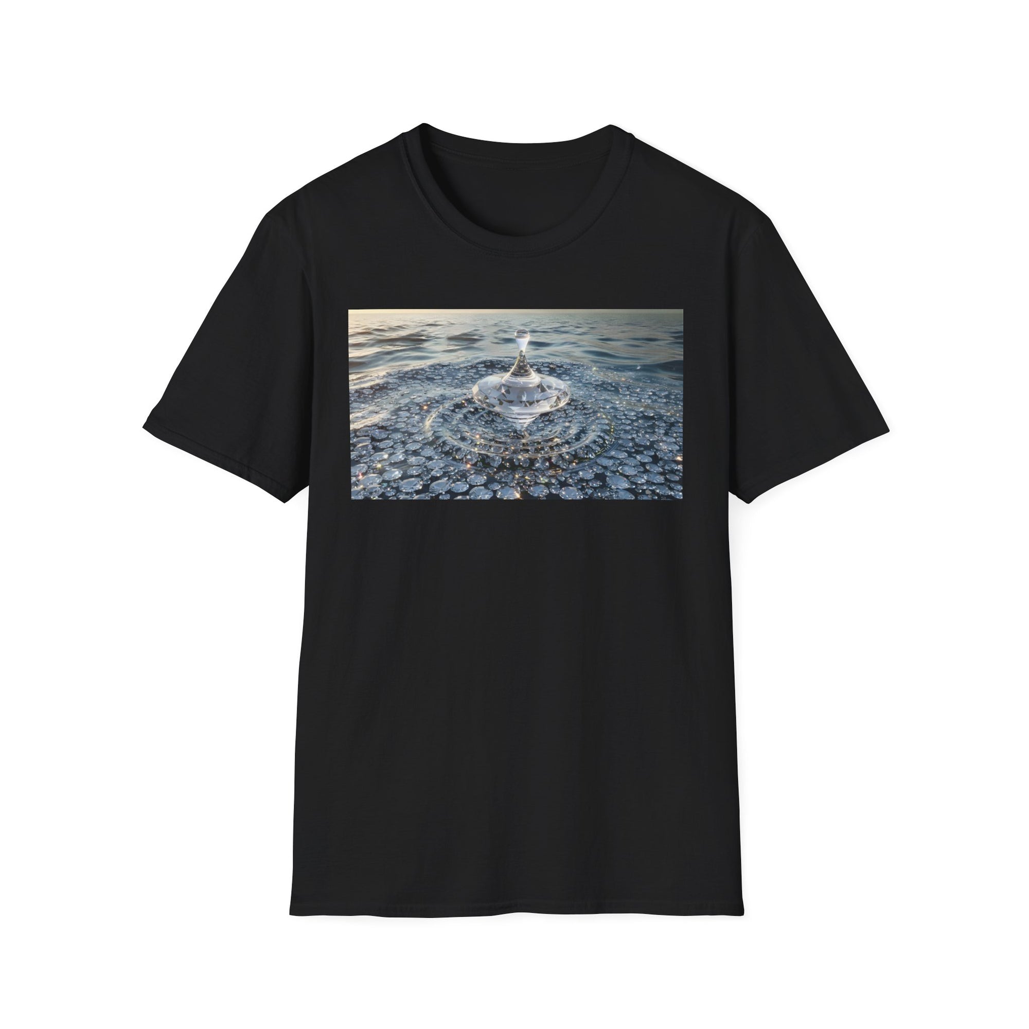 Crystal Spin T-Shirt – Diamond Spinning Top Art | Sparkle & Balance Graphic Tee