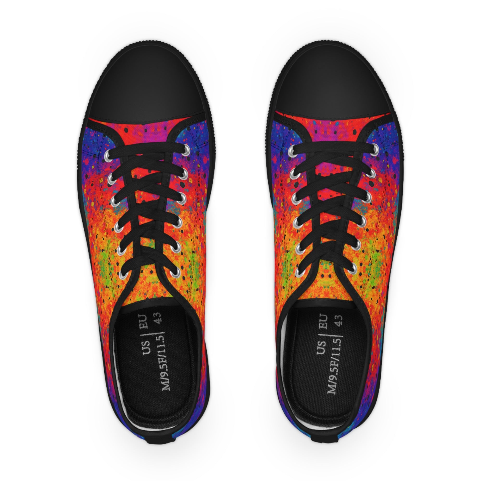 “SPECTRUMSTRIKE V1” Unisex Low Top Sneakers – Rainbow Graffiti Streetwear Edition, Men & Women