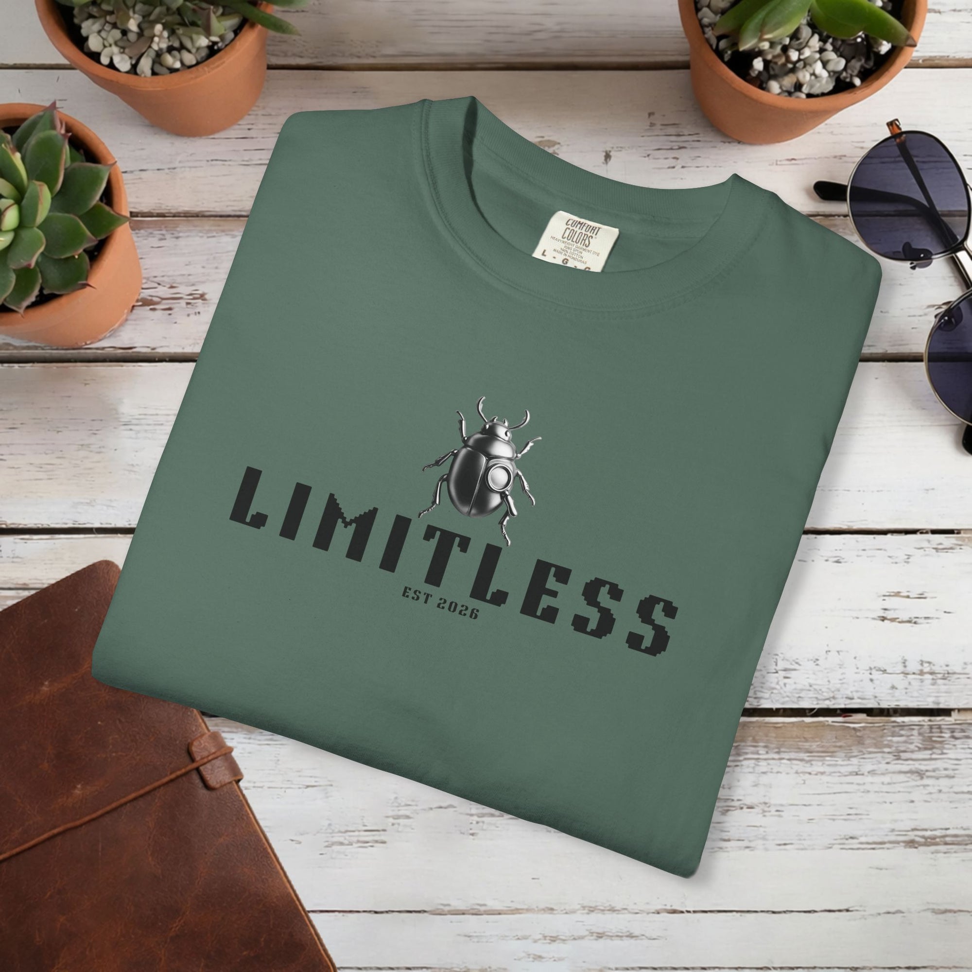 Minimal Beetle T Shirt | Black Scarab Graphic Tee | Custom Est Year Shirt Symbolic Insect Art T-Shirt | Unisex Streetwear Tee