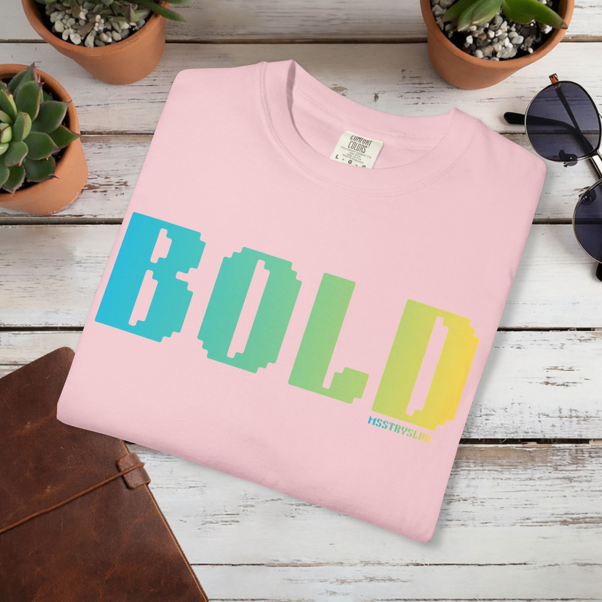 BOLD Graphic T Shirt Retro Pixel Typography Tee Aesthetic Streetwear Tee, Unisex Minimal Text Shirt, Positivity Pastel Fashion Top